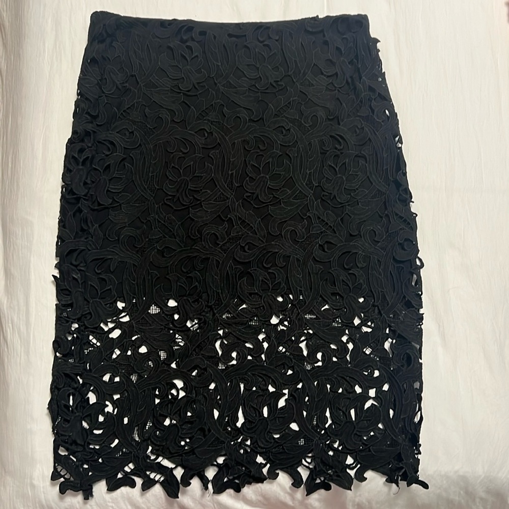Black lace skirt